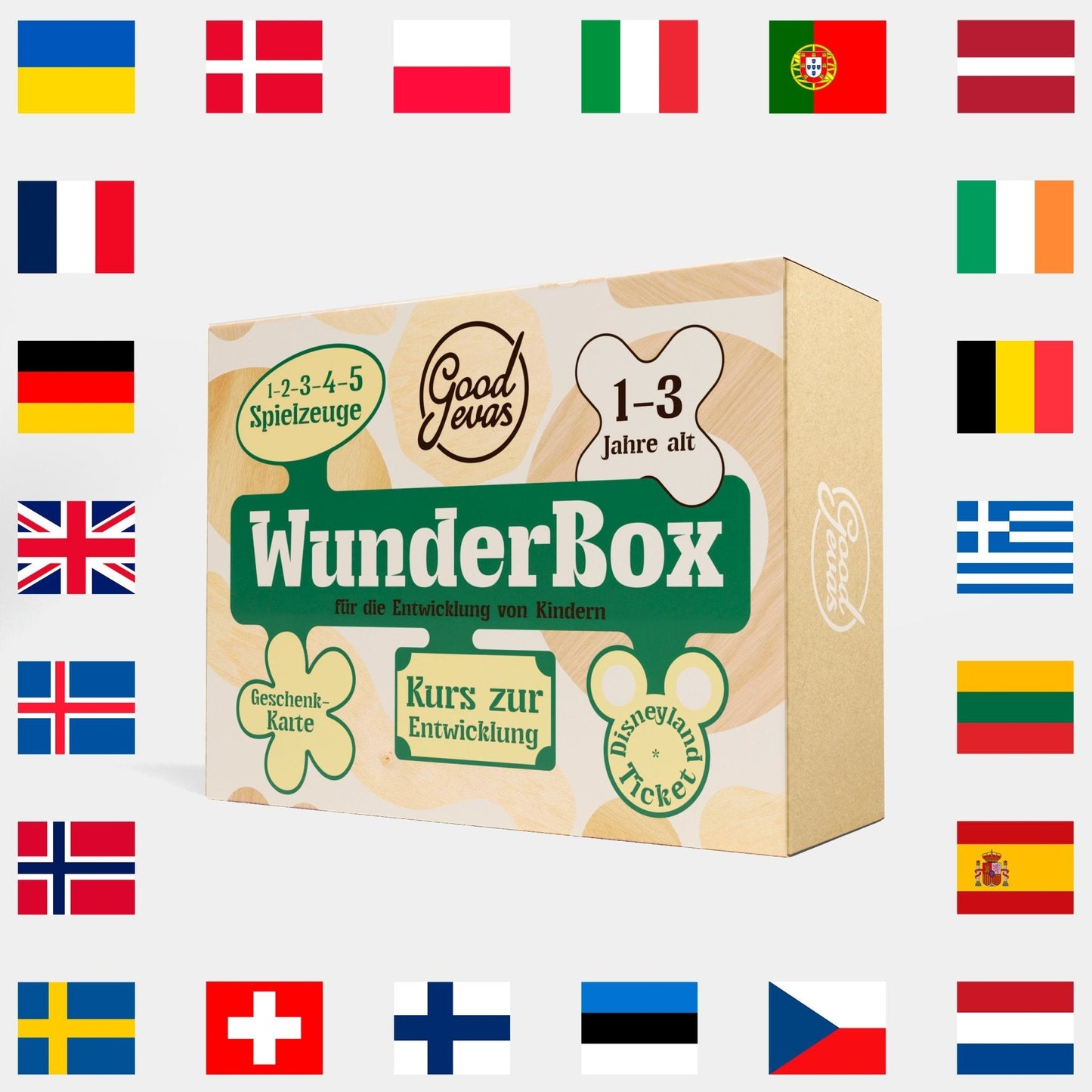 Kinder Geschenkbox 1-3 Jahre - WunderBox, Entwicklungsbox