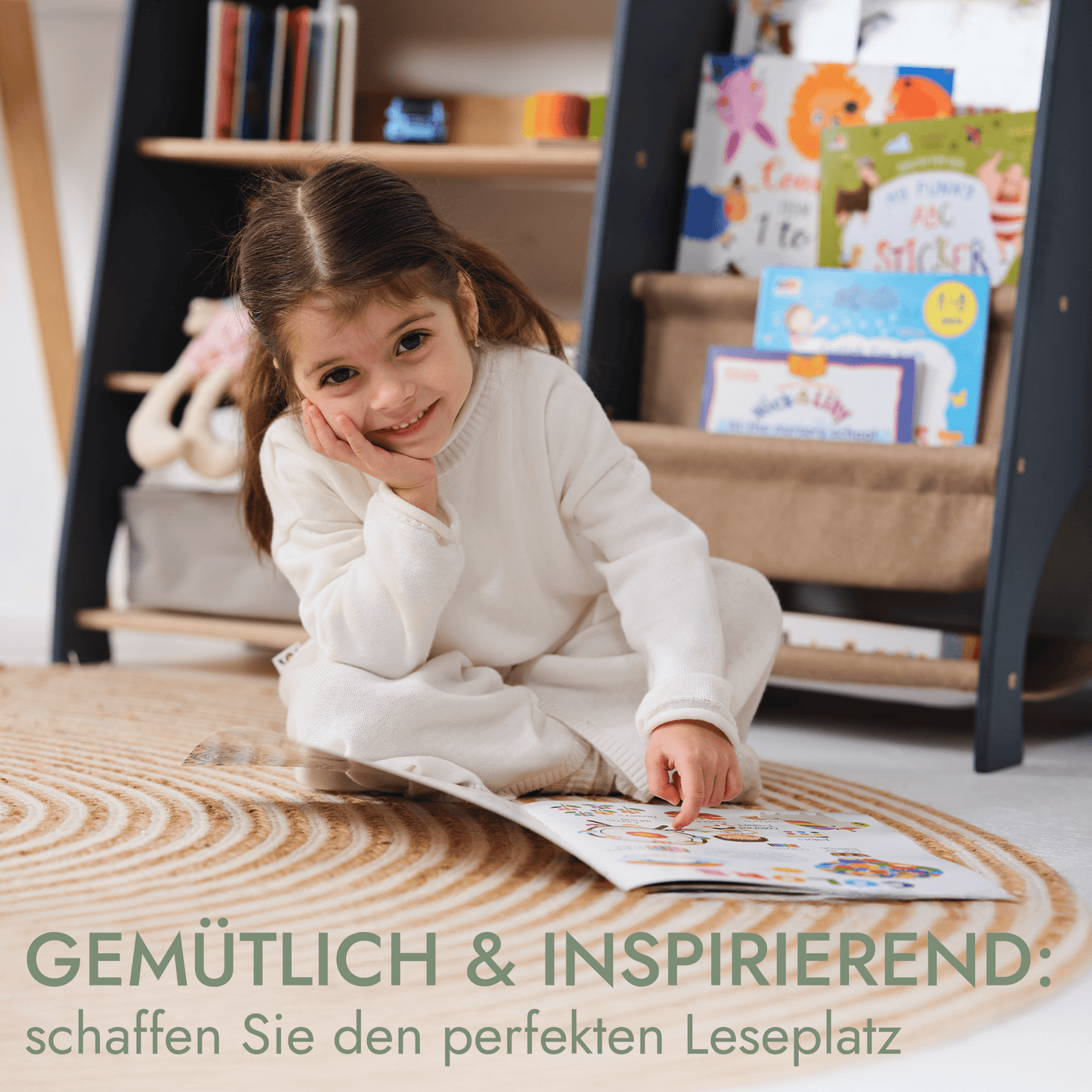 2in1 Kinderregal für Bücher und Spielzeug - Montessori
