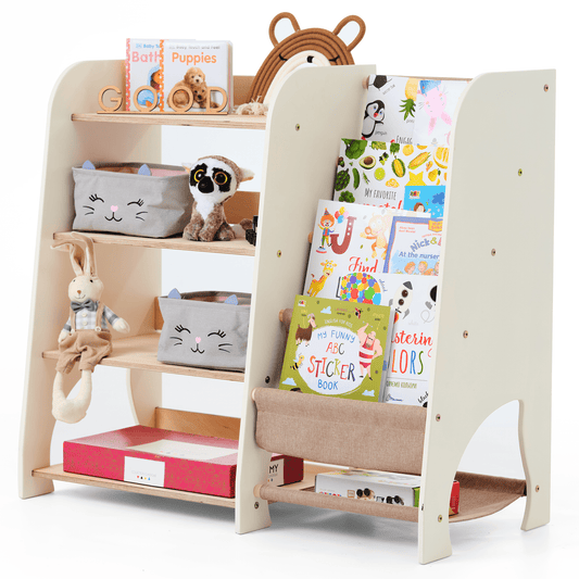 2in1 Kinderregal für Bücher und Spielzeug - Montessori