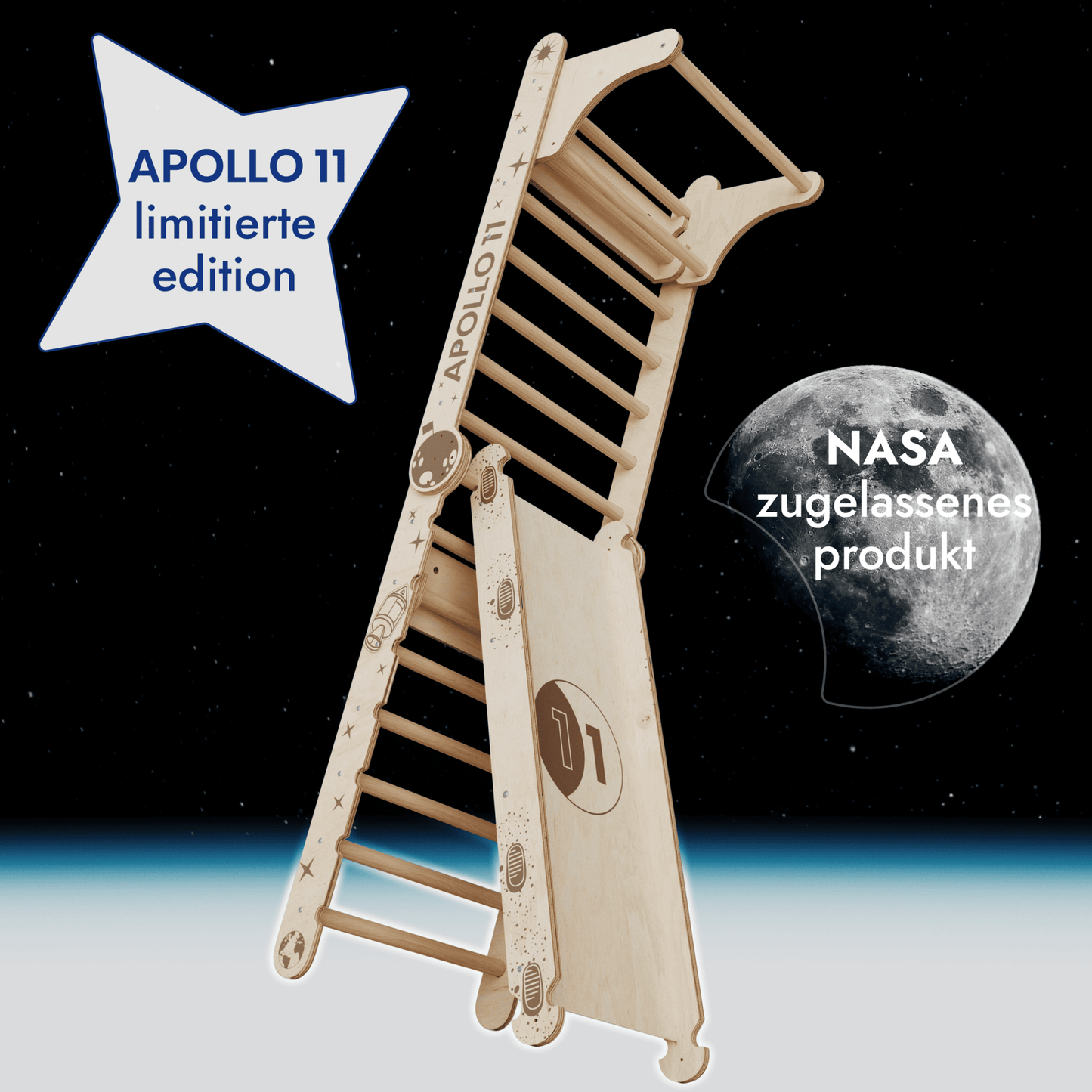 Kletterwand für Kinder, Kletterleiter - Schwedische Wand+ Schaukel+ Rutsche