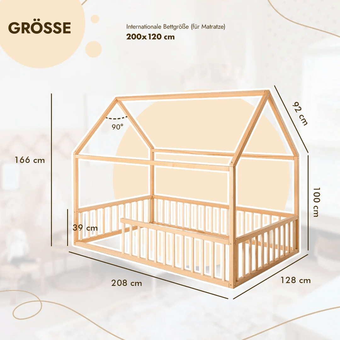 Hausbett für Kinder und Kleinkinder ab 1 Jahr Montessori