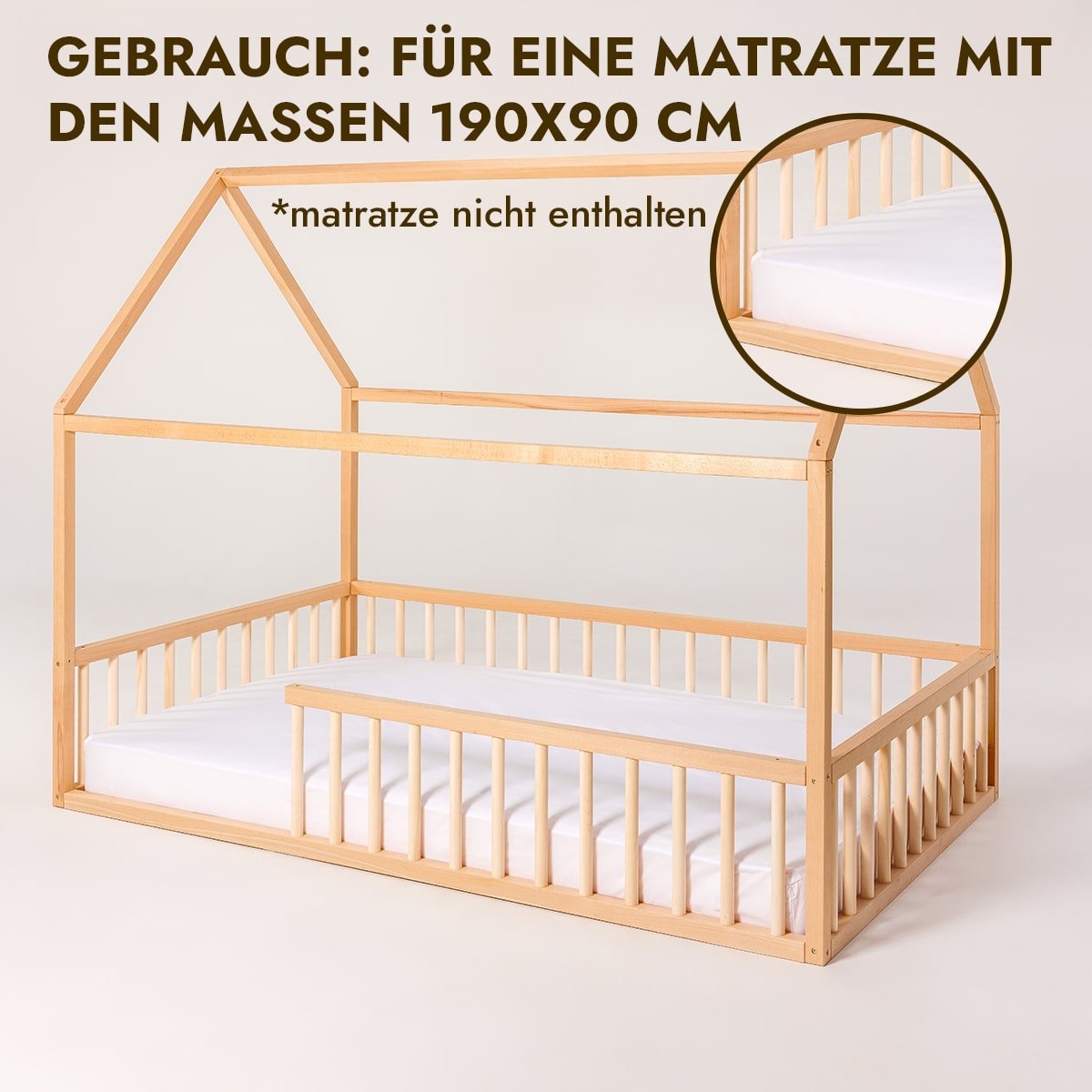 Hausbett für Kinder und Kleinkinder ab 1 Jahr Montessori