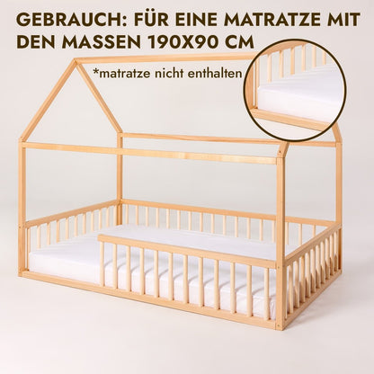 Hausbett für Kinder und Kleinkinder ab 1 Jahr Montessori