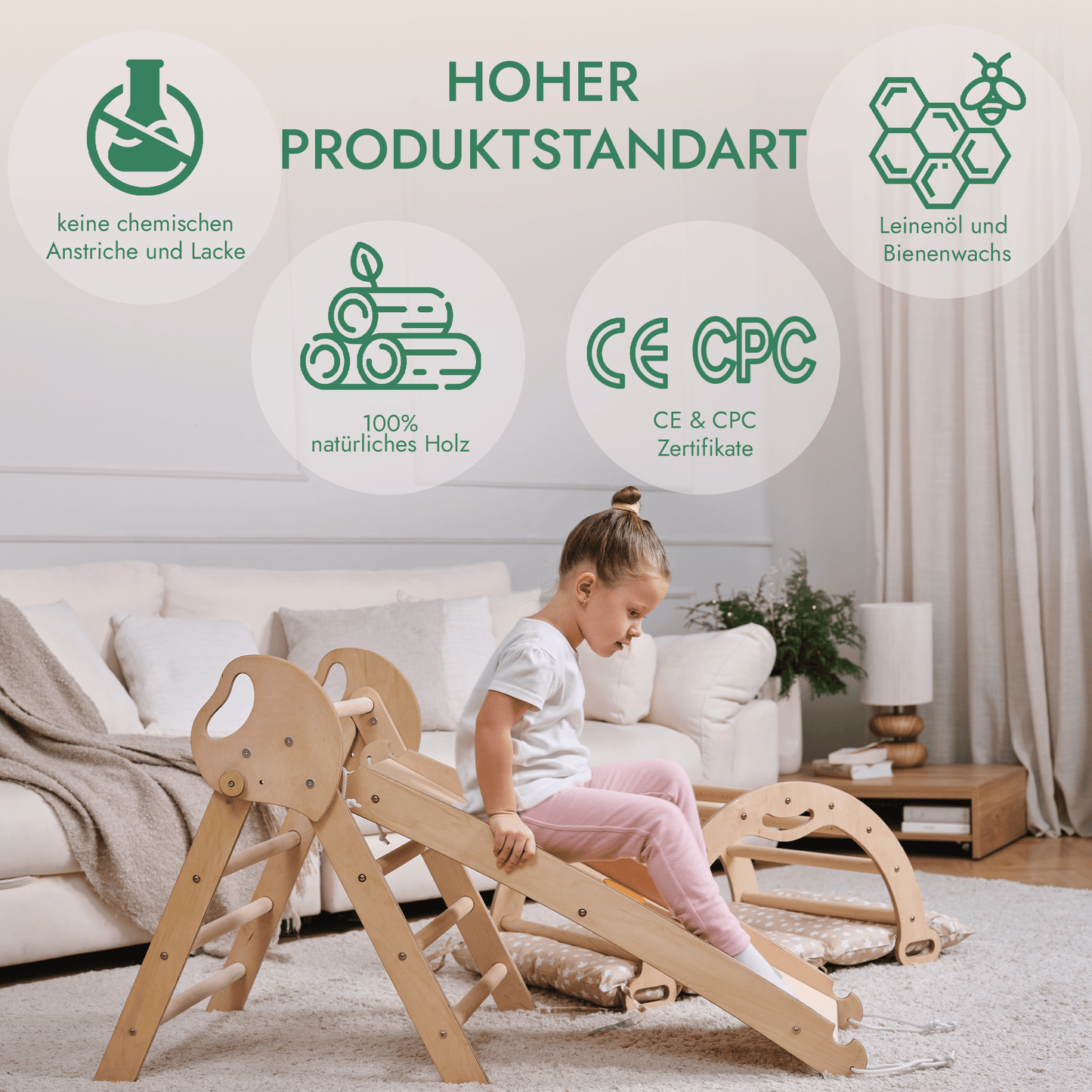 Kletterdreieck: Kletterbogen mit Rutschbrett für Babys (1–3 Jahre)