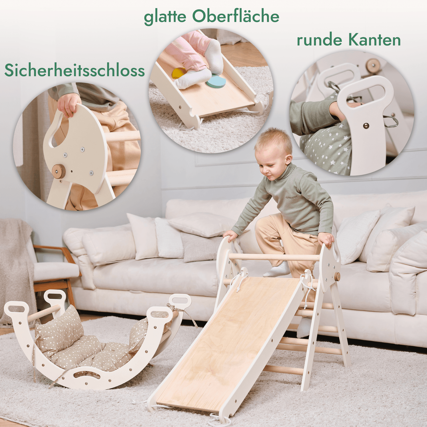 Kletterdreieck: Kletterbogen mit Rutschbrett für Babys (1–3 Jahre)