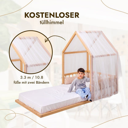 Kinderbett Hausbett für Kinder ab 2 Jahren Montessori Holz
