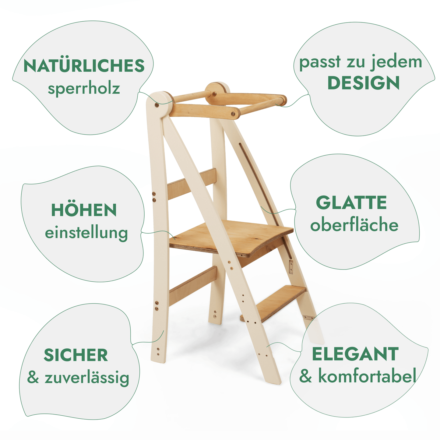 Lernturm - Höhenverstellbarer Kinderstuhl