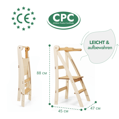 Lernturm - Höhenverstellbarer Kinderstuhl