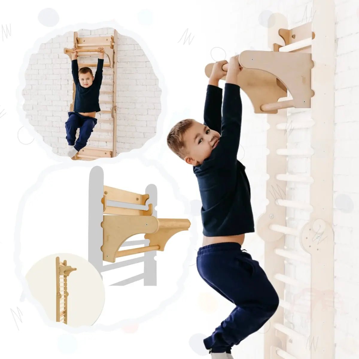 Kletterwand Sprossenwand Ergänzung für Kletterdreieck