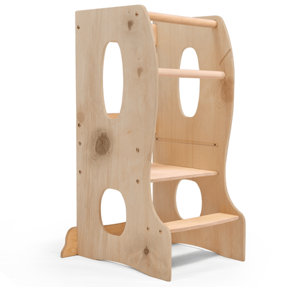 Lernturm Holz Kinderstuhl Montessori  - Beige