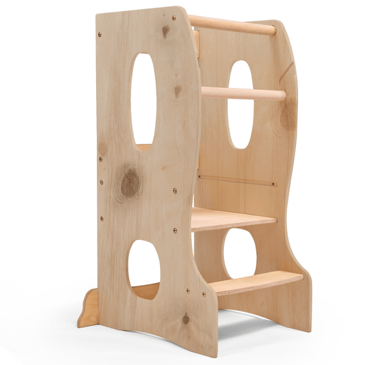Lernturm Holz Kinderstuhl Montessori  - Beige