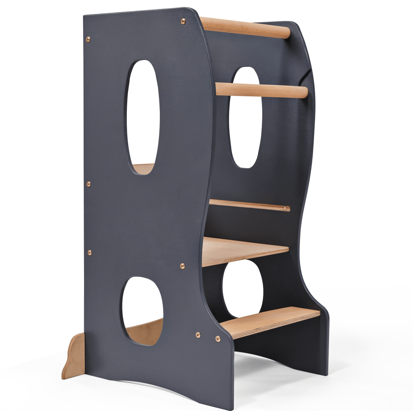 Lernturm Holz Kinderstuhl Montessori – Grau