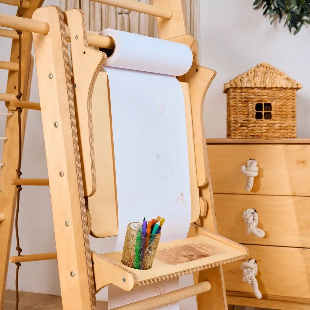 Staffelei mit Kinderstuhl