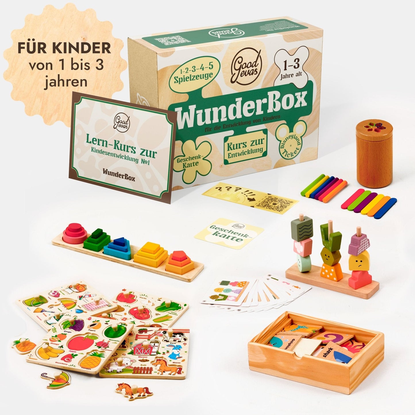 Kinder Geschenkbox 1-3 Jahre - WunderBox, Entwicklungsbox