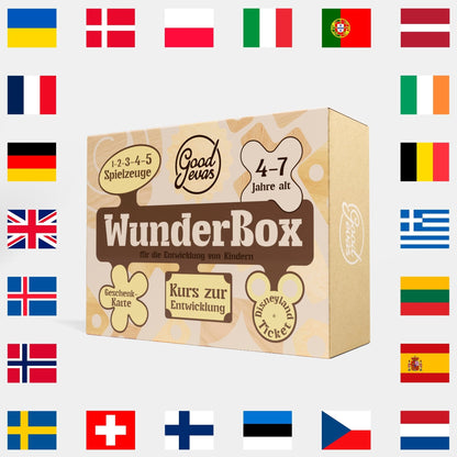Kinder Geschenkbox 4-7 Jahre: WunderBox, Entwicklung im Spielformat
