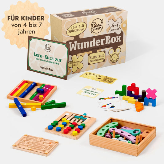 Kinder Geschenkbox 4-7 Jahre: WunderBox, Entwicklung im Spielformat