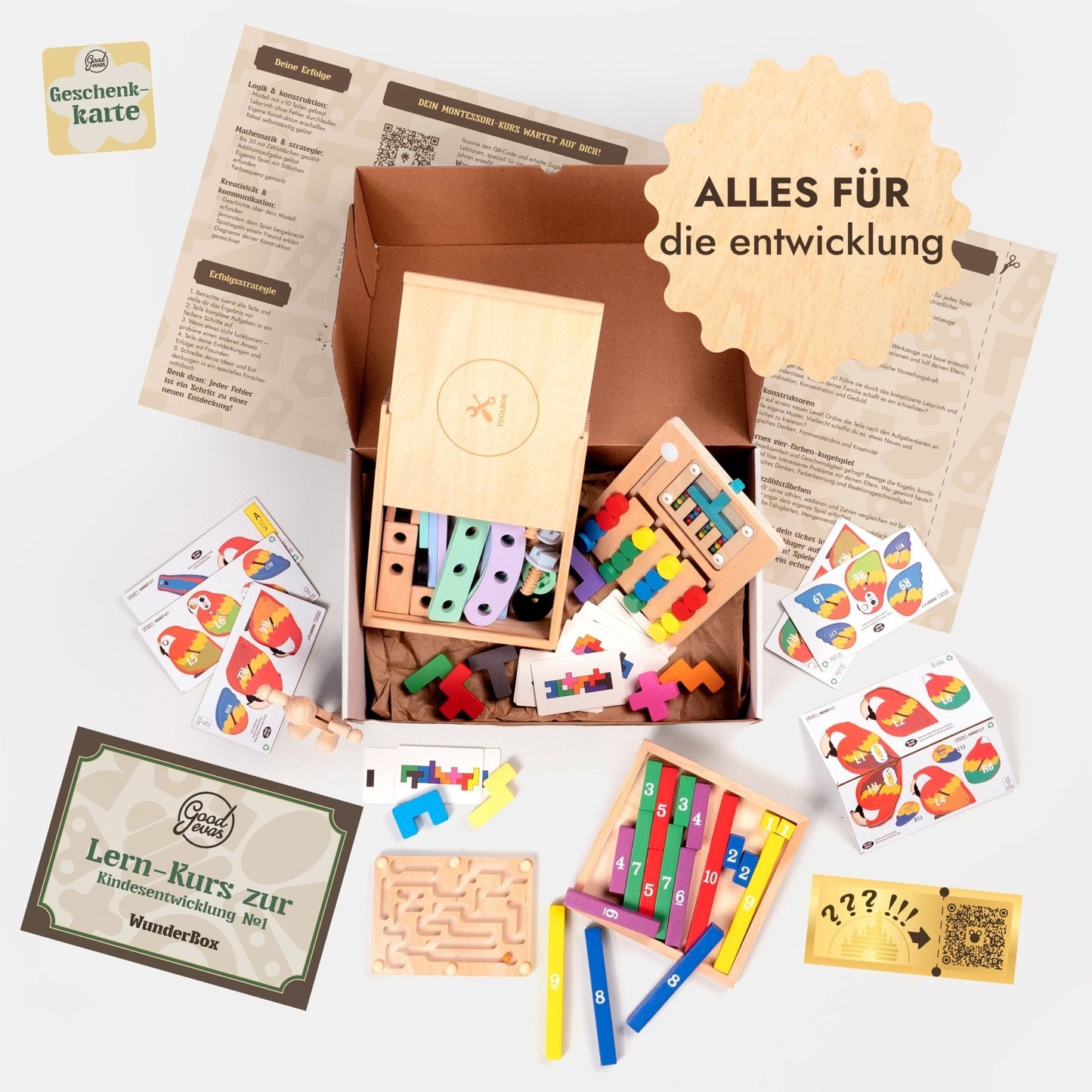 Kinder Geschenkbox 4-7 Jahre: WunderBox, Entwicklung im Spielformat